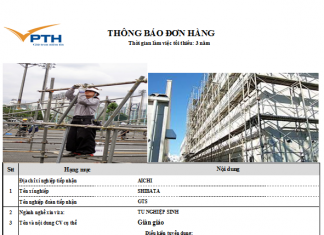 (Đơn hàng Xuất khẩu lao động giàn giáo)